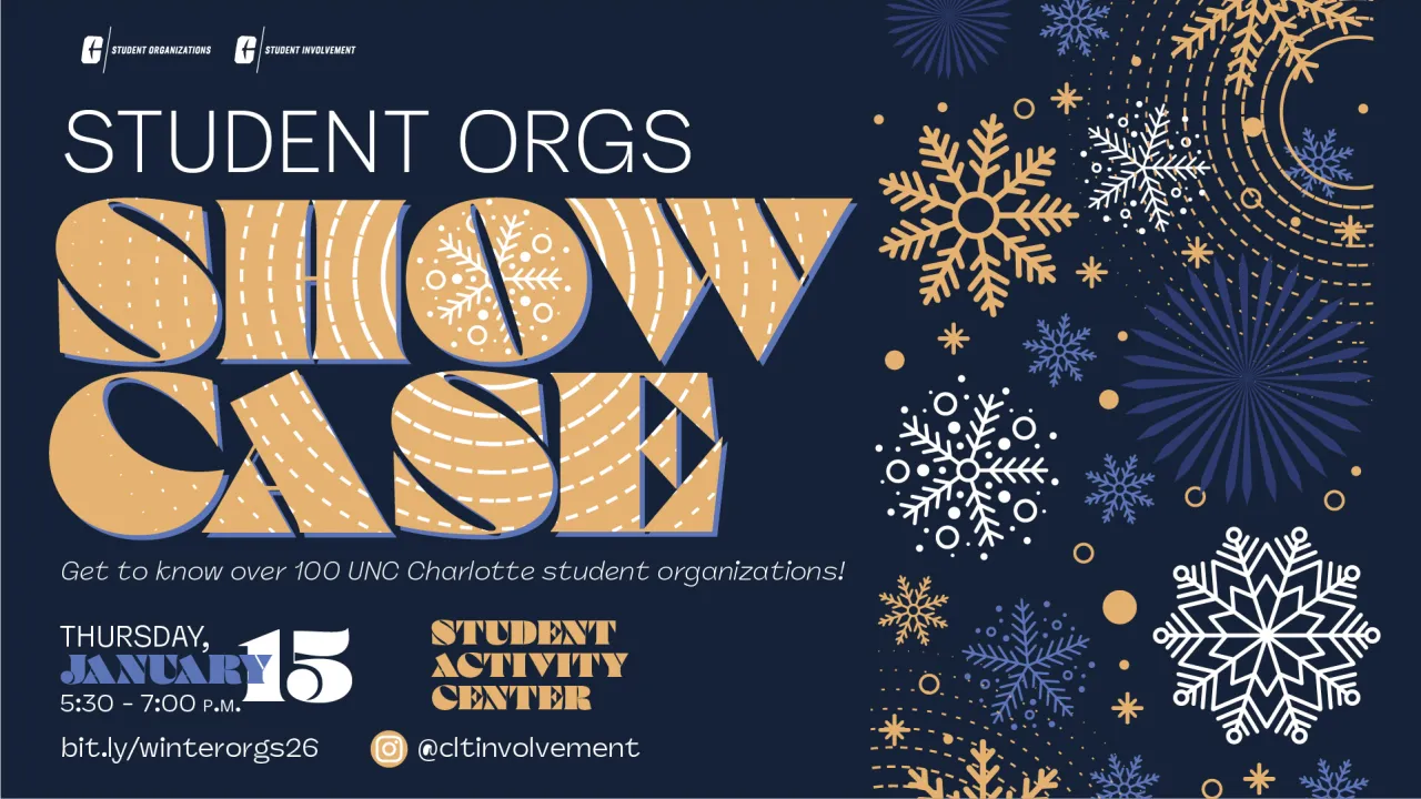 Winter Student Org Showcase is January 17th from 5:30-7pm